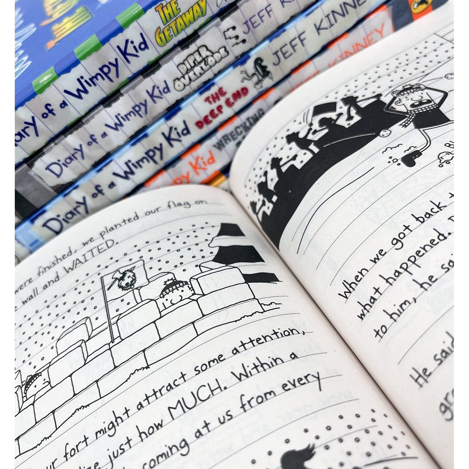 Diary of a Wimpy Kid Series Collection 6 Books Set (Books 12-17) By Jeff Kinney (Diper Overlode, The Getaway, The Meltdown, Wrecking Ball, The Deep End, Big Shot)