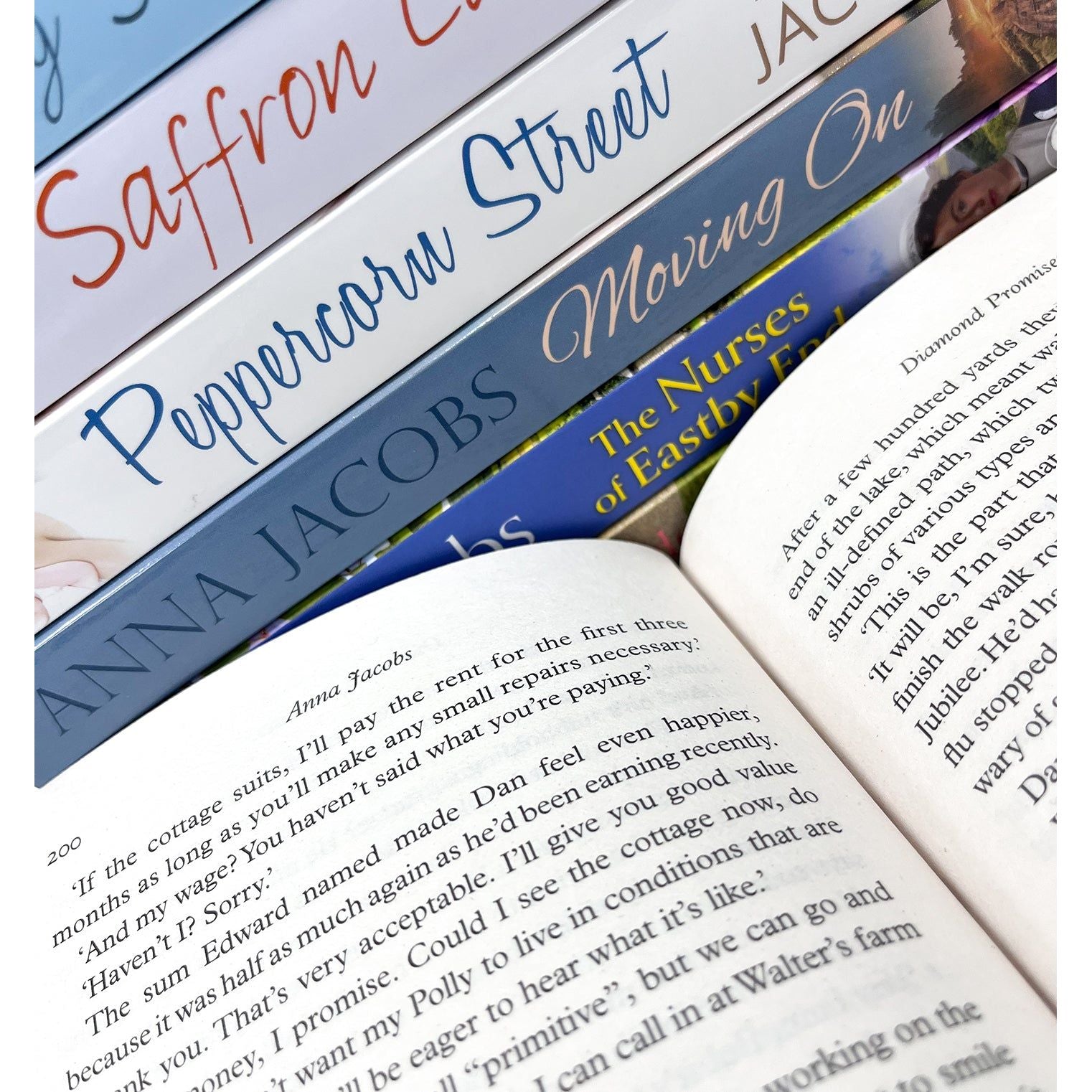 Anna Jacobs 12 Books Collection Set (Diamond Promises, Golden Dreams, A Stranger in Honeyfield, The Honeyfield Bequest and MORE)