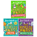 David Walliams 3 Books Collection Set (The World’s Worst Superheroes, The World’s Worst Pets, The World’s Worst Monsters)