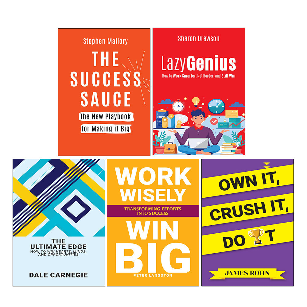 Success Sauce, Lazy Genius, Ultimate Edge, Work Wisely Win Big, Own It Crush It Do It 5 Books Collection Set