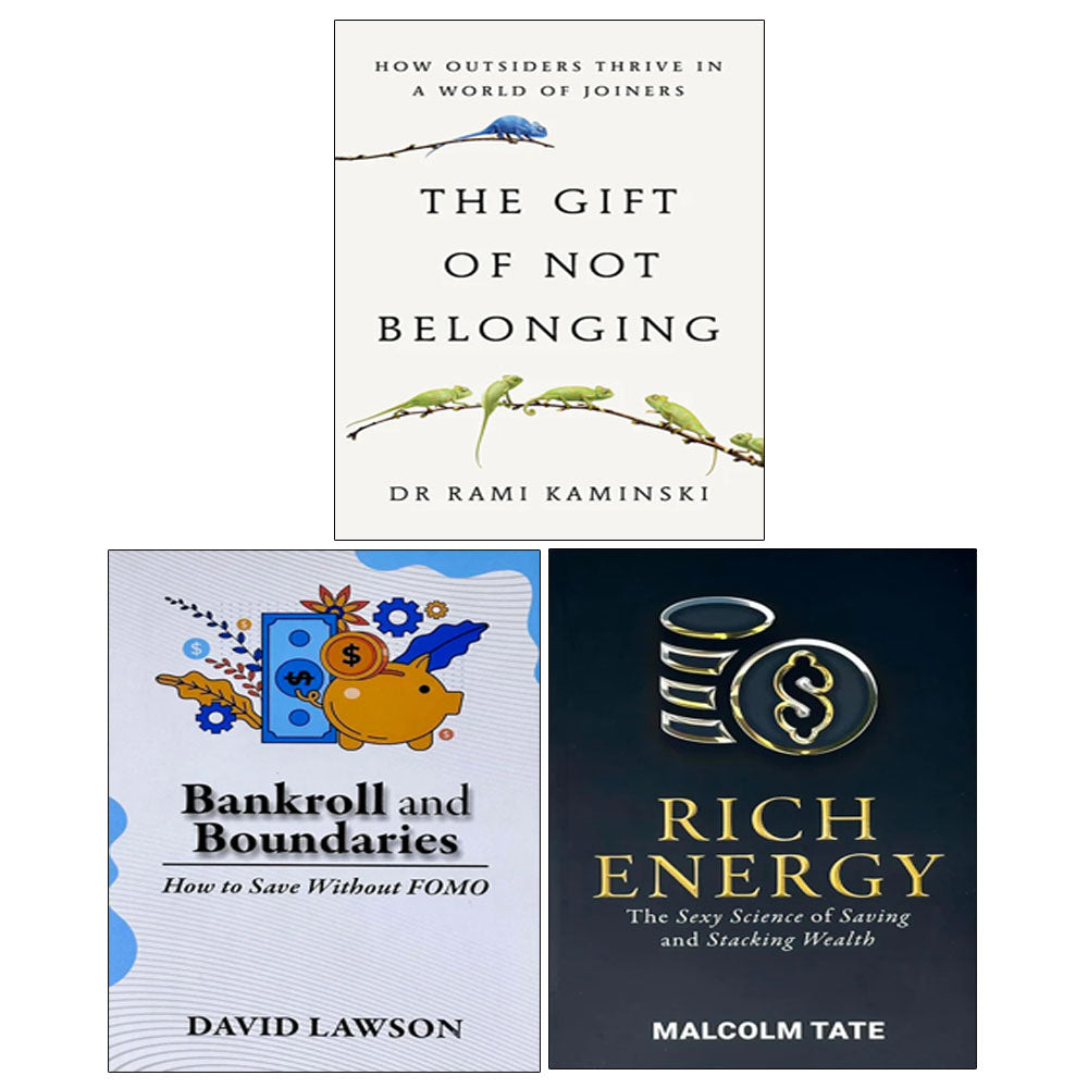 Bankroll and Boundaries, The Gift of Not Belonging(HB), RICH ENERGY 3 Books Collection Set