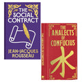 The Social Contract by Jean-Jacques Rousseau, The Analects of Confucius 2 Books Collection Set