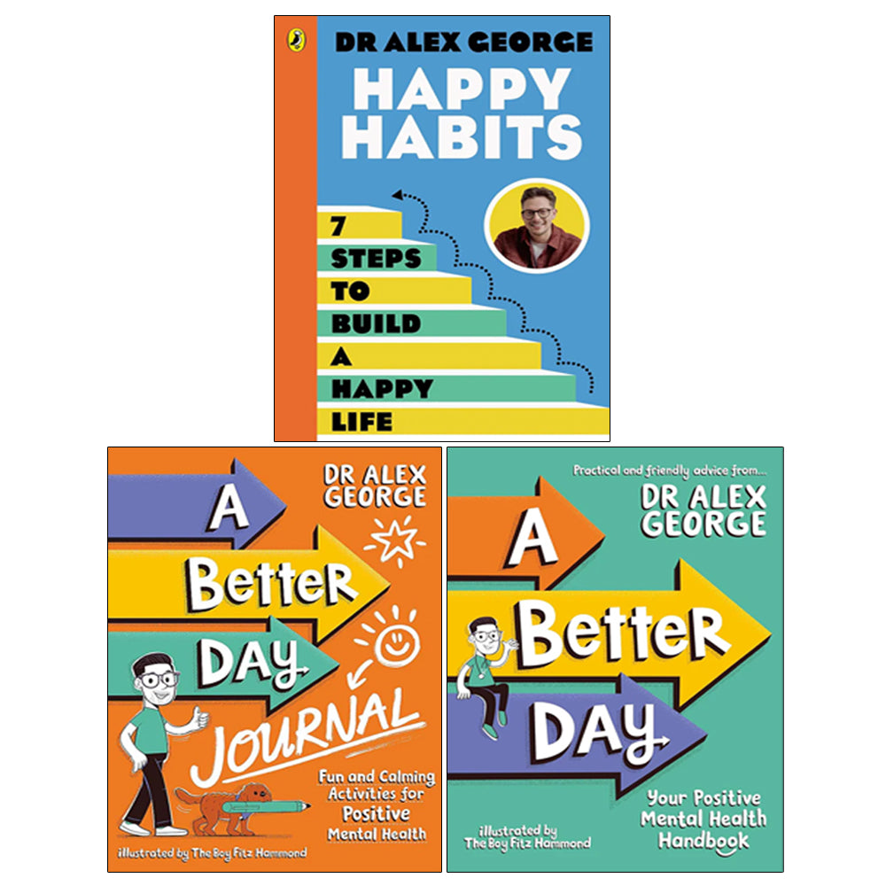 Dr. Alex George 3 Books Collection Set (A Better Day, Happy Habits, A Better Day Journal)