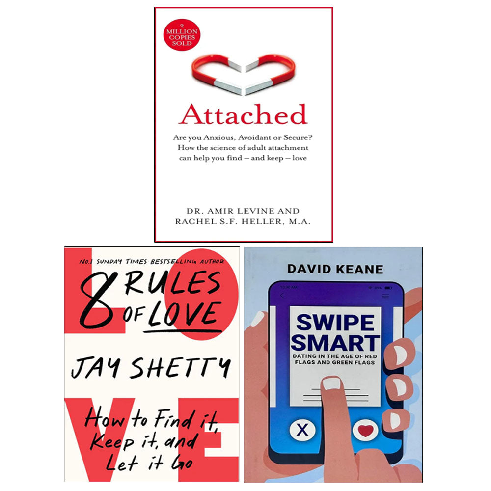 Swipe Smart, Attached, 8 Rules of Love(HB) 3 Books Collection Set