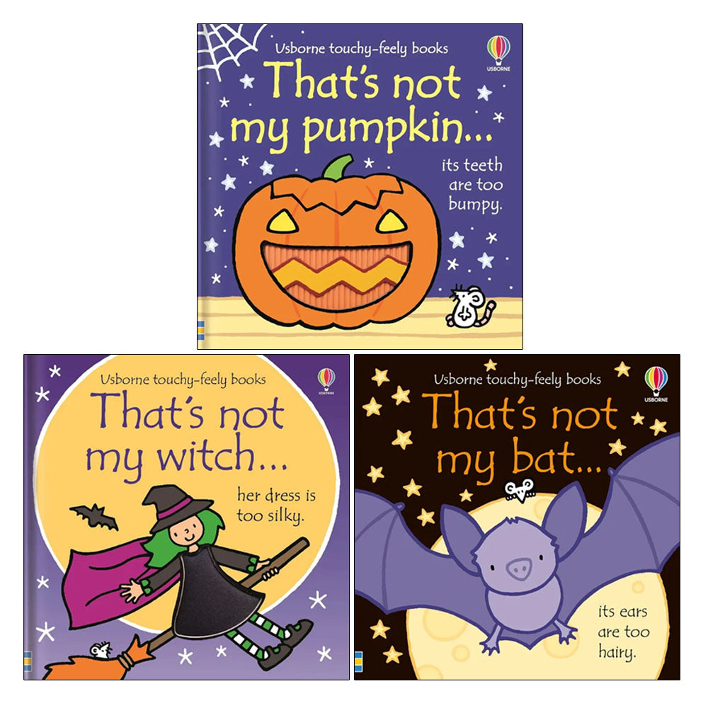 Fiona Watt 3 Books Collection Set (That's Not My Pumpkin, That's not my Witch, That's not my bat)