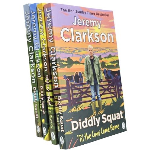 Diddly Squat Series By Jeremy Clarkson: 4 Books Collection Set (Diddly Squat: A Year On The Farm, ‘Til The Cows Come Home, Pigs Might Fly and Home to Roost)