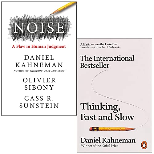 Noise  & Thinking Fast and Slow By Daniel Kahneman 2 Books Collection Set