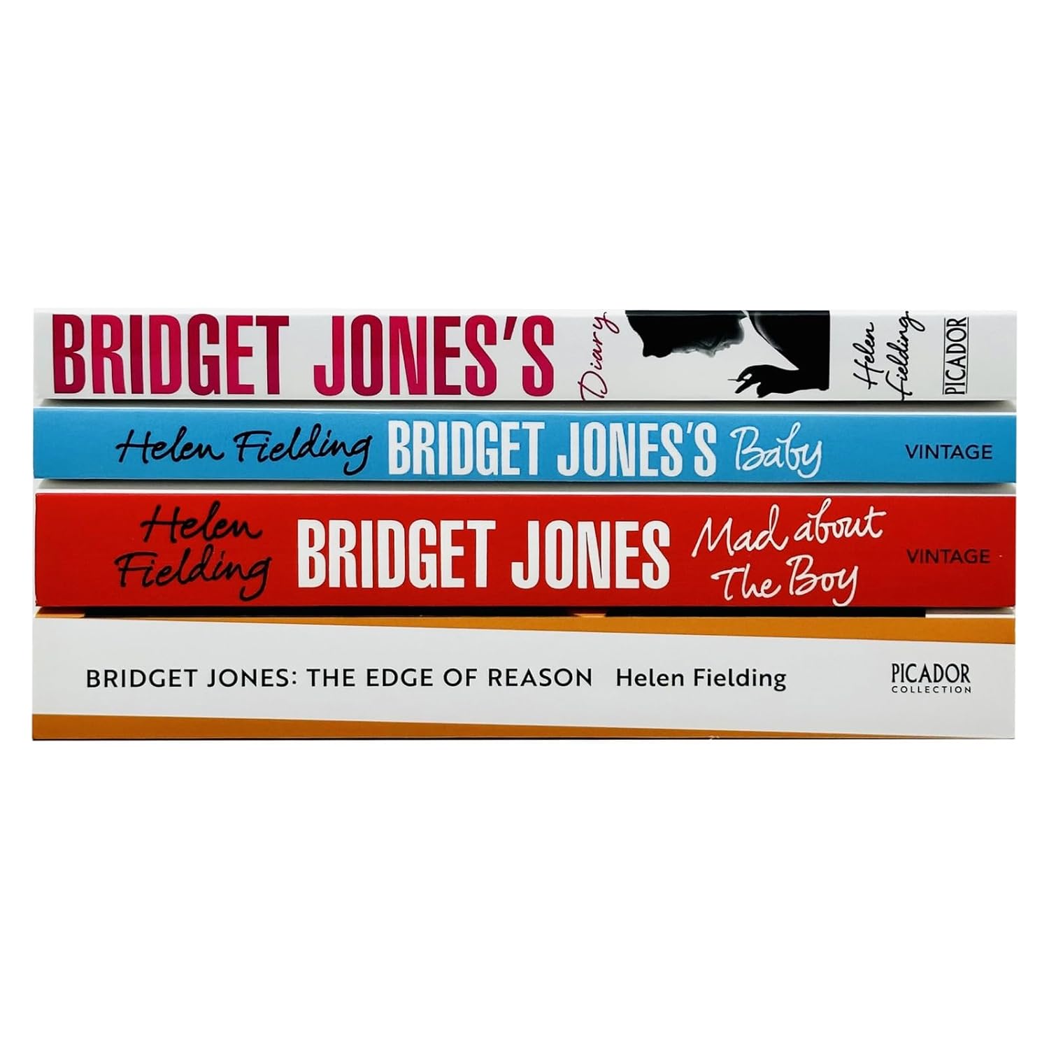 Bridget Jones Series By Helen Fielding Complete 4 Books Collection Set (Bridget Jones's Diary, The Edge of Reason, Mad About the Boy & Bridget Jones's Baby)