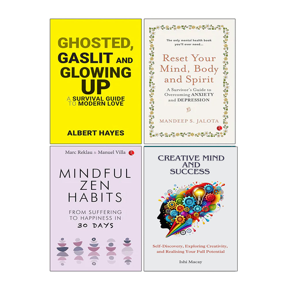 MINDFUL ZEN HABITS, GHOSTED, GASLIT, Creative Mind And Success, RESET YOUR MIND 4 Books Collection Set