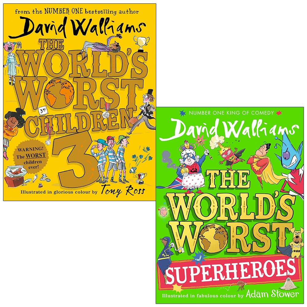 The World's Worst Series 2 Books Collection Set By David Walliams (The World's Worst Children 3 and The World's Worst Superheroes)