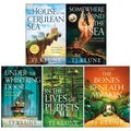 TJ Klune Collection 5 Books Set (The House in the Cerulean Sea, Somewhere Beyond the Sea, Under the Whispering Door, In the Lives of Puppets and The Bones Beneath My Skin)