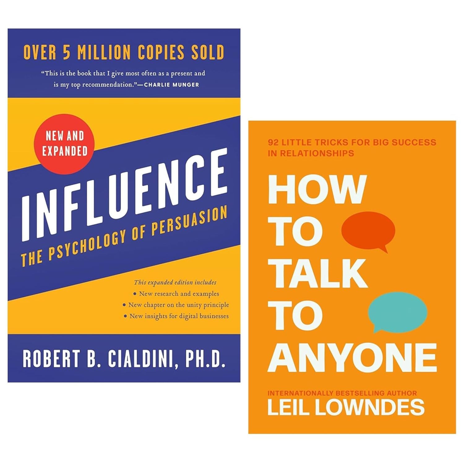 How to Talk to Anyone & Influence : The Psychology of Persuasion 2 Books Collection Set