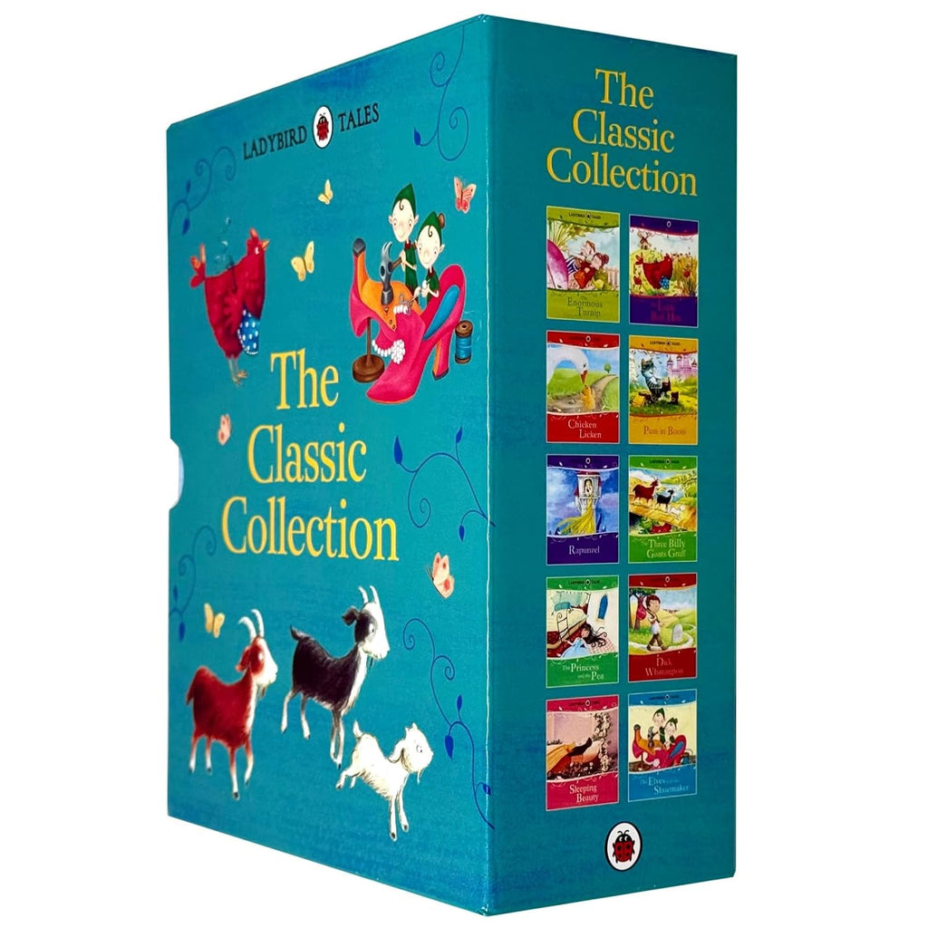 Ladybird Tales Classic Collection 10 Books Set (Dick Whittington, The Three Billy Goats Gruff, The Elves and the Shoemaker,Puss in Boots,The Enormous Turnip,Chicken Licken,The Little Red Hen & More)