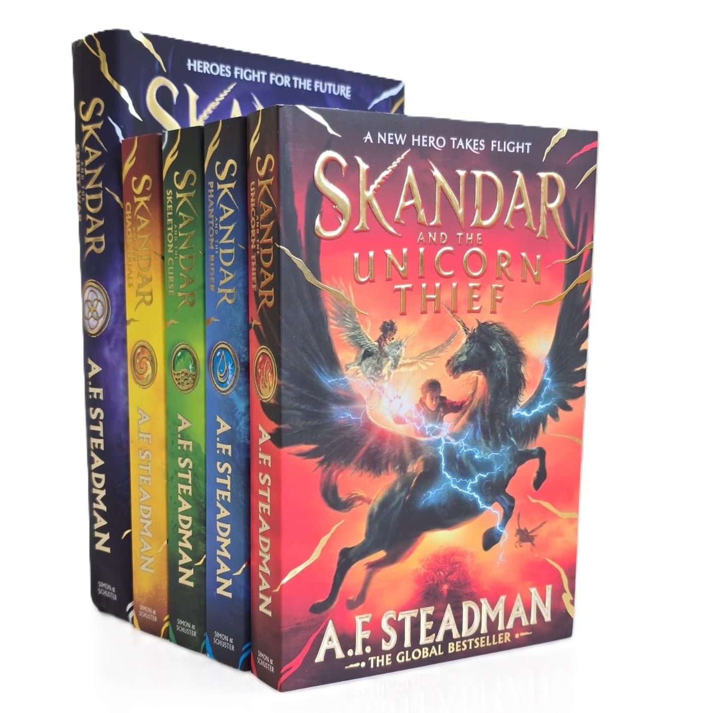 Skandar Series 5 Books Collection Set By A.F. Steadman (Skandar and the Spirit War(HB), Skandar and the Chaos Trials)
