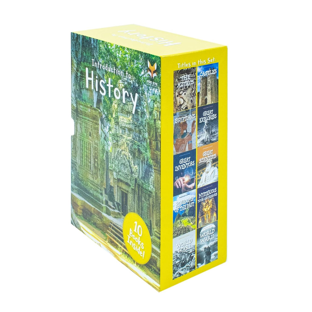 Children Introduction To History For Beginners (Series 2) 10 Hardback Book Collection set: (The Aztecs, Castles, Egyptians, Great Explorers, Great ... And Treasures, World War I, World War II)
