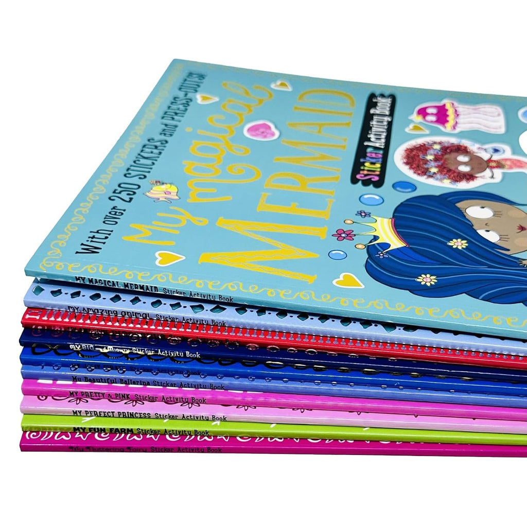 Sticker Activity 10 Books Collection Set With Fun Activities Card (My Fluttering Fairy)
