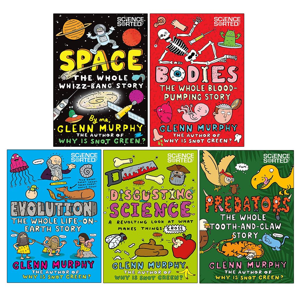 Glenn murphy Science Sorted Collection 5 Books Set (Space, Bodies, Evolution, Disgusting Science, Predators)