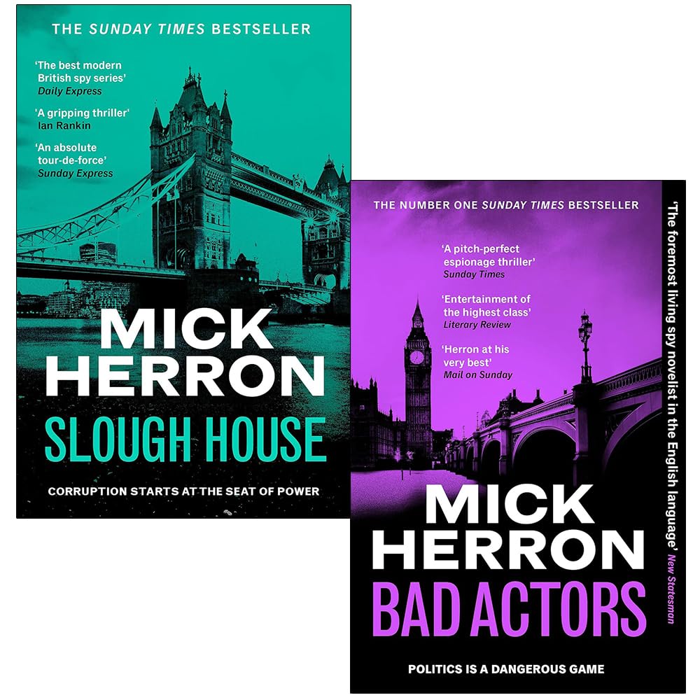 Slough House Series 7-8 Collection 2 Books Set By Mick Herron (Slough House and Bad Actors)