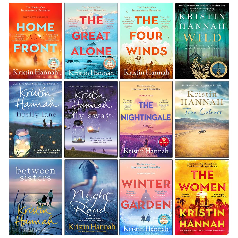 Kristin Hannah 12 Books Collection Set (Home Front, The Great Alone, The Four Winds, Wild, Firefly Lane, Fly Away, Nightingale)