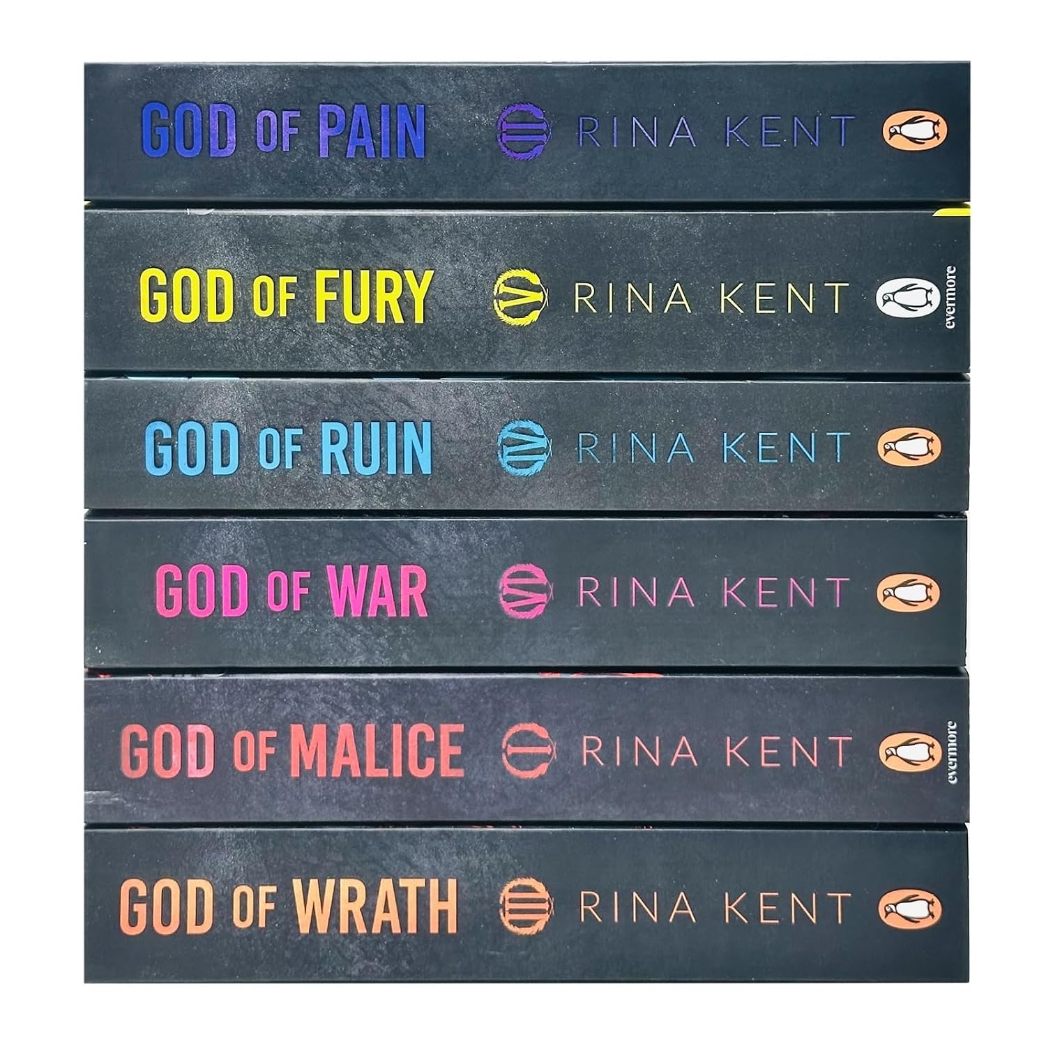 Legacy of Gods Series 6 Books Collection Set By Rina Kent (God of Pain, God of Fury, God of Ruin, God of War, God of Malice and God of Wrath)