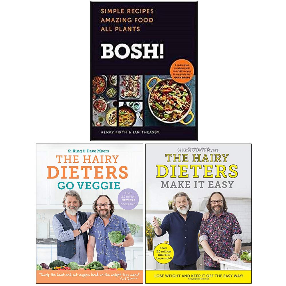 Bosh Simple Recipes [Hardcover], The Hairy Dieters Go Veggie, The Hairy Dieters Make It Easy 3 Books Collection Set