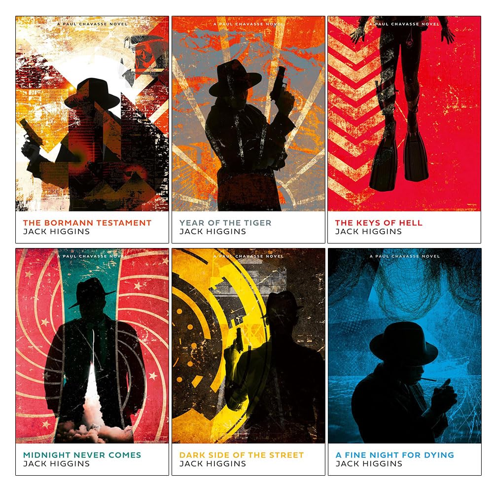 Paul Chavasse Series 6 Books Collection Set by Jack Higgins (Bormann Testament, Year of the Tiger, Keys of Hell, Midnight Never Comes, Dark Side of the Street, A Fine Night for Dying)