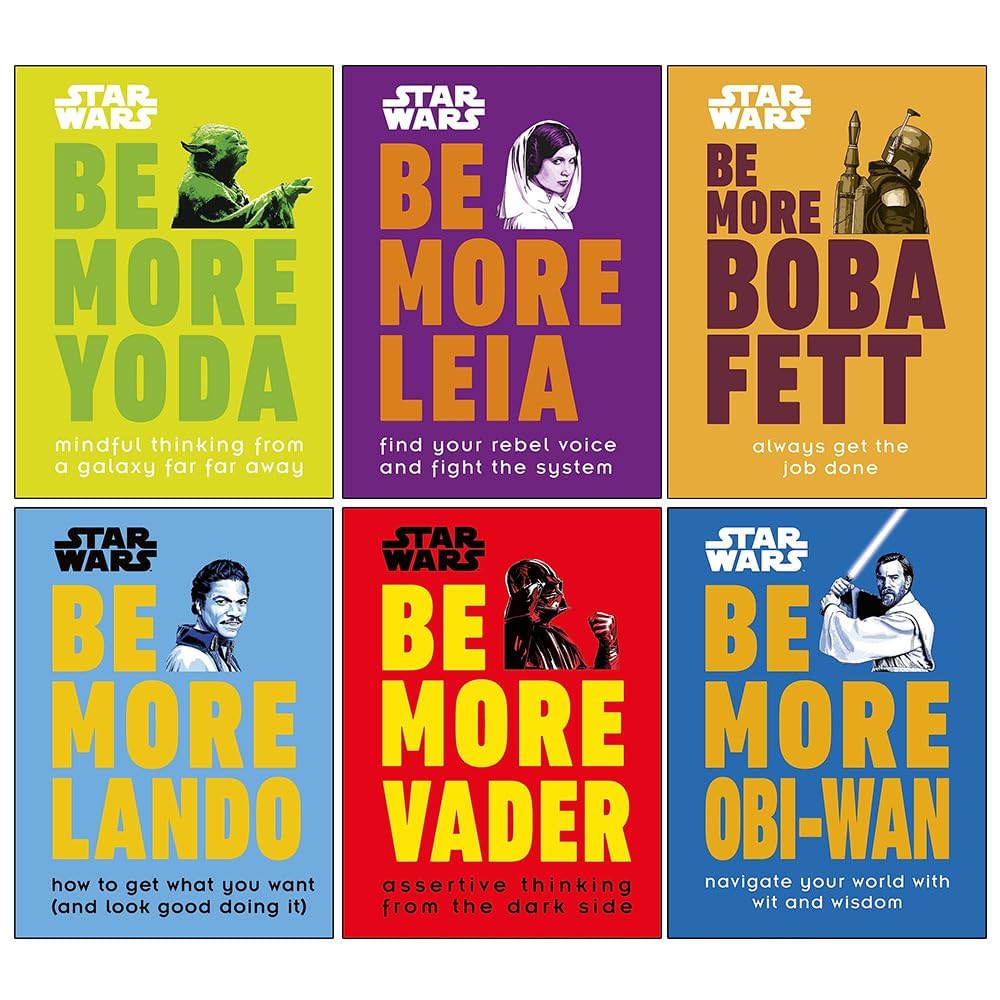 Star Wars Be More Series 6 Books Collection Set By Christian Blauvelt & Joseph Jay Franco & Kelly Knox(Yoda, Leia, Boba Fett, Lando, Vader & Obi-Wan)