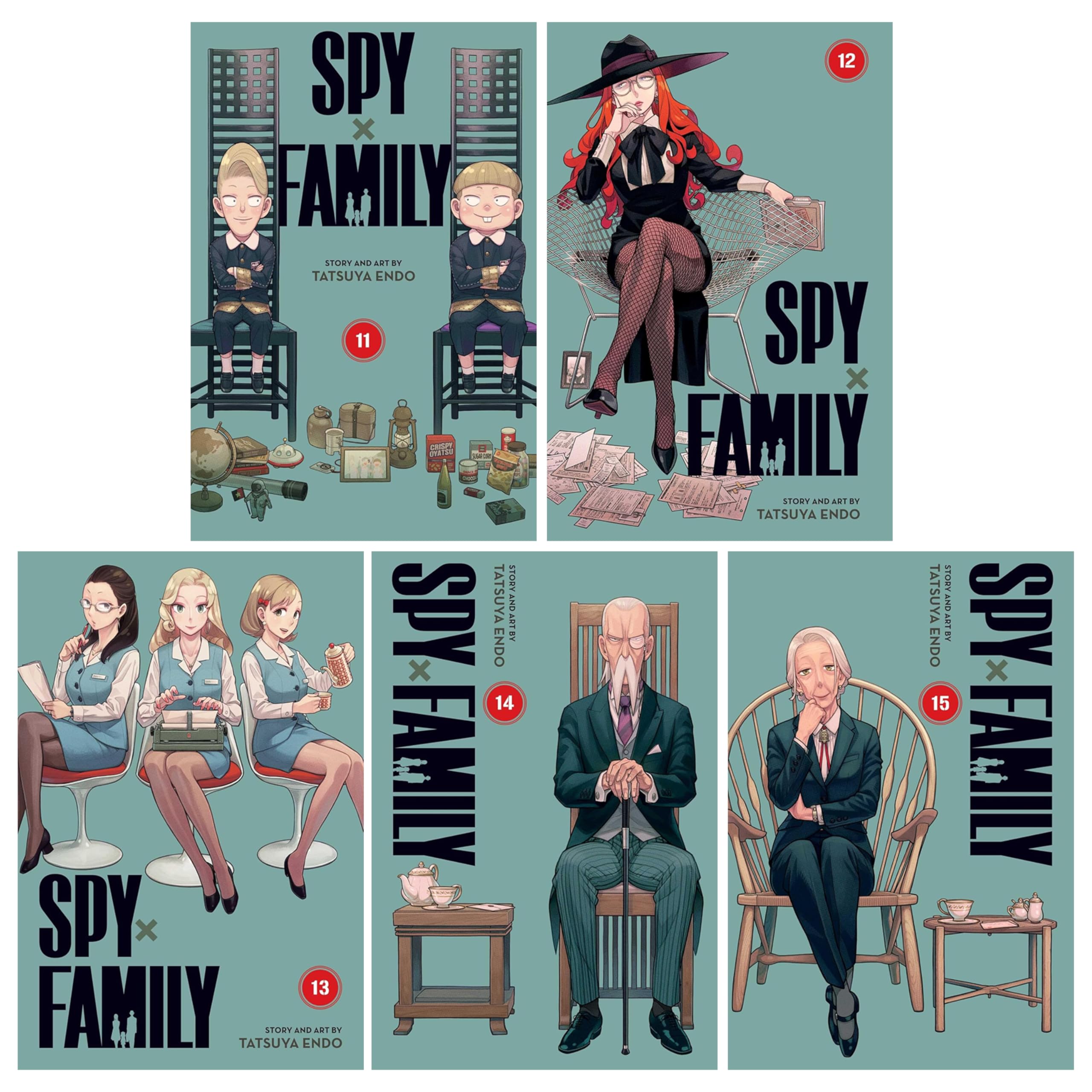 Spy x Family Series (Vol 11-15) by Tatsuya Endo 5 Books Collection Set by Tatsuya Endo