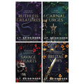 Queens and Monsters Series by J. T. Geissinger 4 Books Collection Set (Ruthless Creatures, Carnal Urges, Savage Hearts and Brutal Vows)