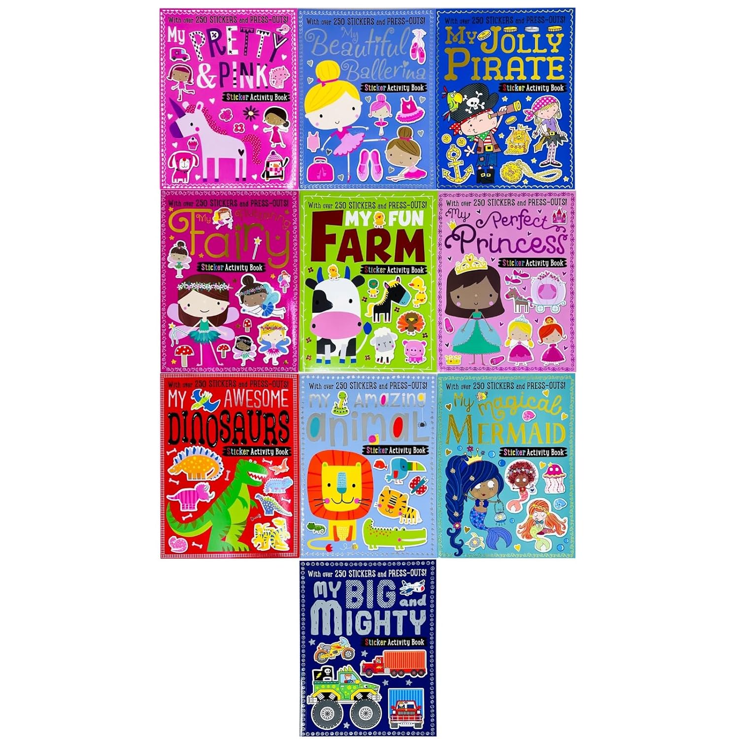 Sticker Activity 10 Books Collection Set With Fun Activities Card (My Fluttering Fairy)