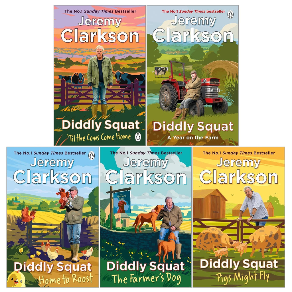 Diddly Squat Series 5 Books Collection Set By Jeremy Clarkson (A Year On The Farm, Home to Roost, The Farmer's Dog)