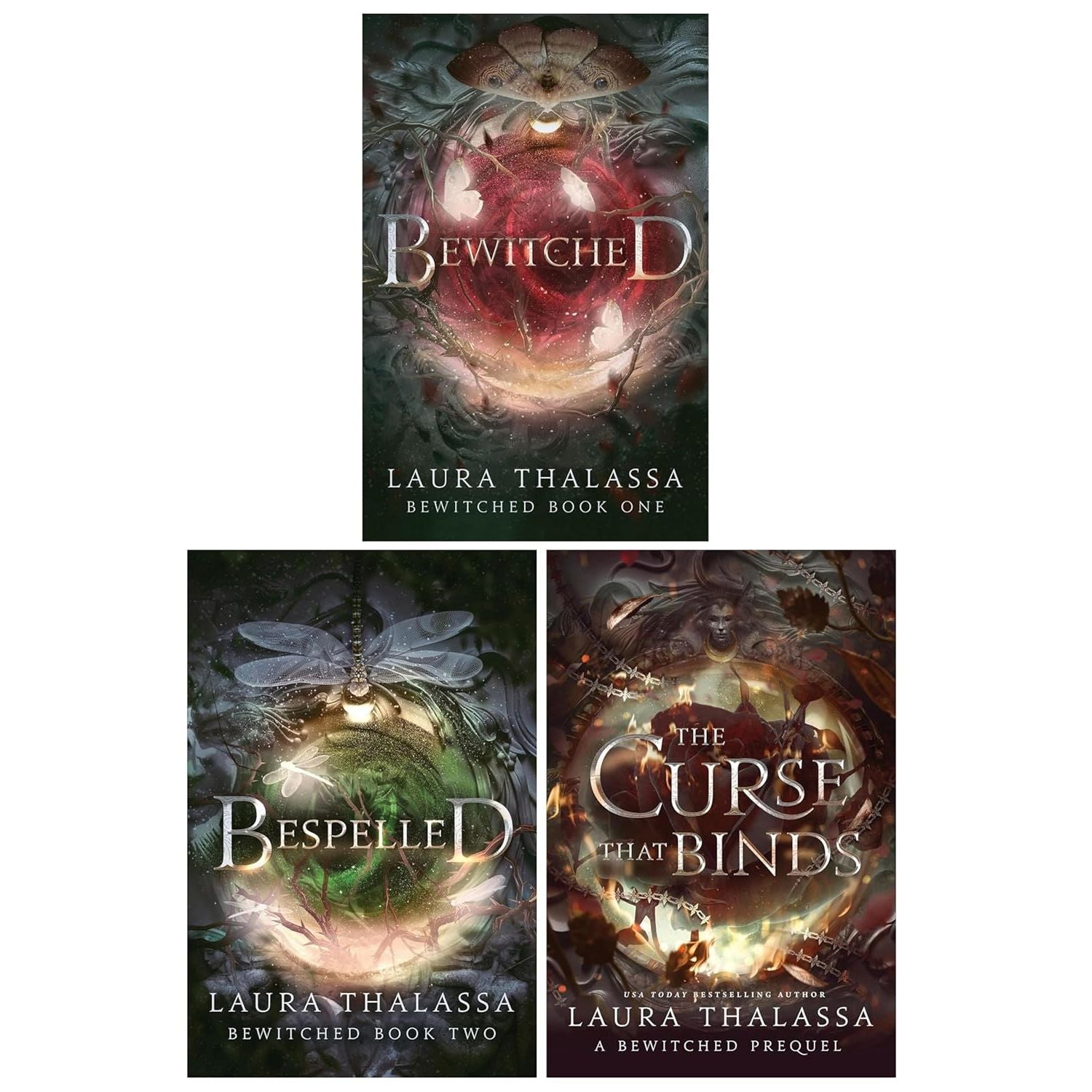 The Bewitched Series By Laura Thalassa 3 Books Collection Set (Bewitched, Bespelled & The Curse That Binds)