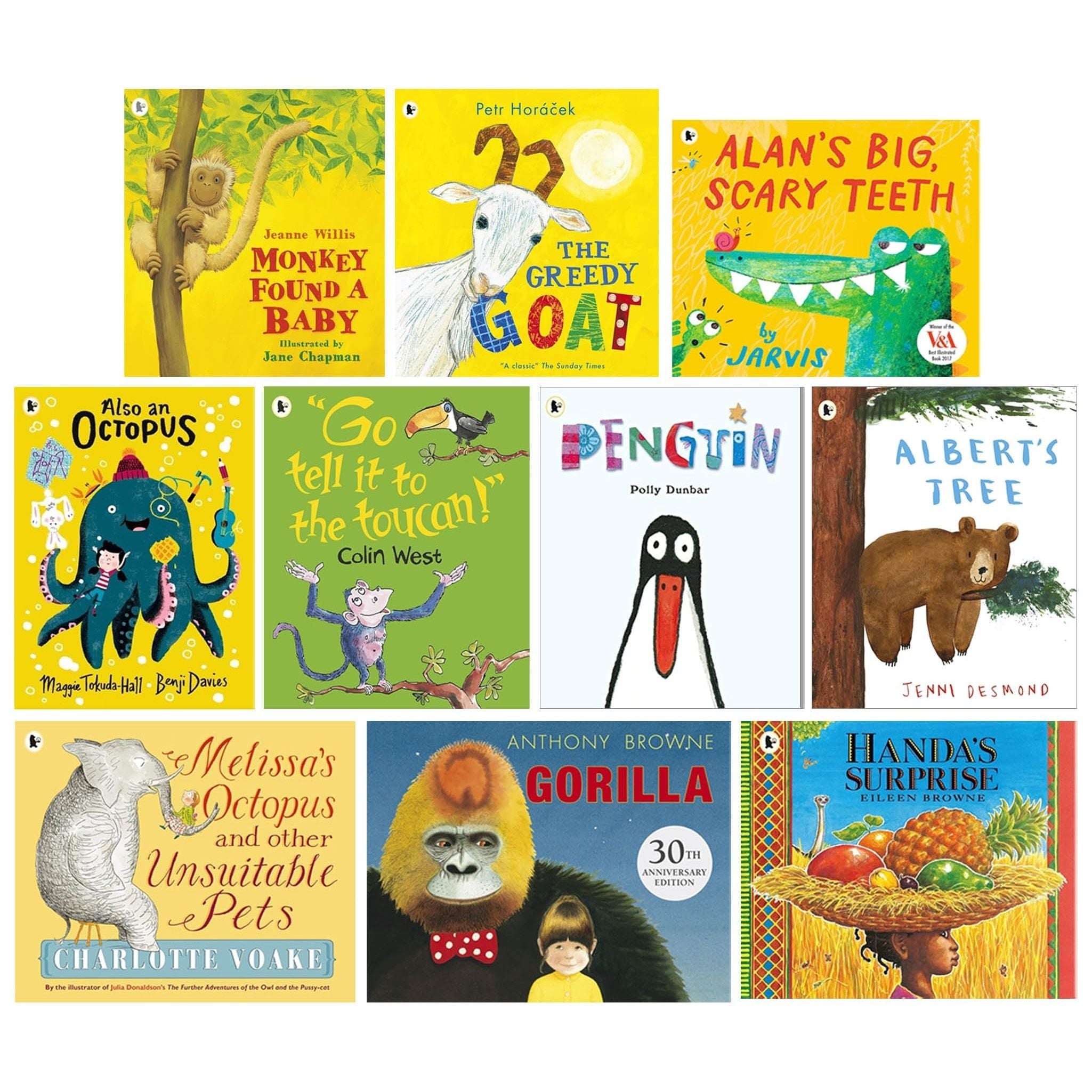 Age 3-7 Wild About Animals 10 Children’s Picture Books Collection | Jungle, Farm & Zoo Animal Stories for Kids