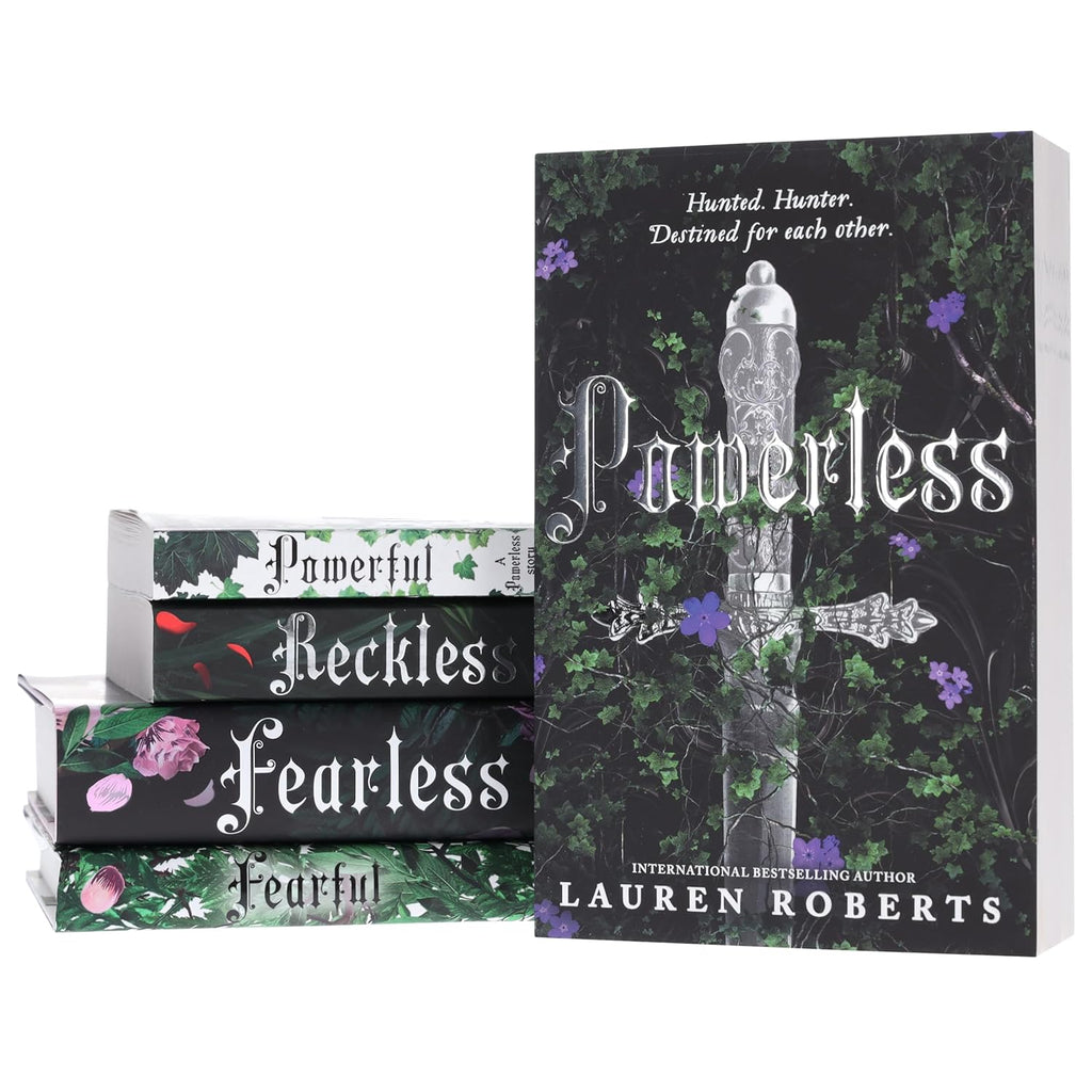 The Powerless Trilogy By Lauren Roberts 5 Books Collection Set (Fearful (HB), Fearless (HB), Powerless, Powerful & Reckless)