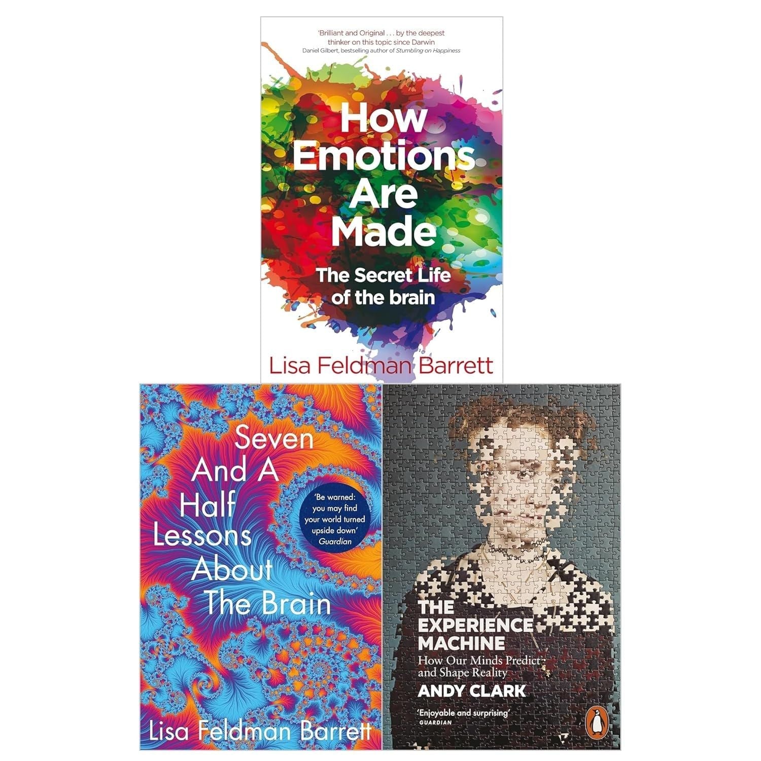 Seven and a Half Lessons About the Brain, How Emotions Are Made and The Experience Machine 3 Books Collection Set