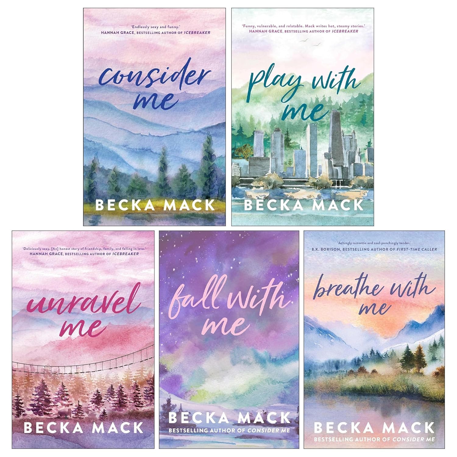 Playing For Keeps Series 5 Books Collection Set by Becka Mack (Consider Me, Play with Me, Unravel Me, Fall With Me & Breathe with Me)
