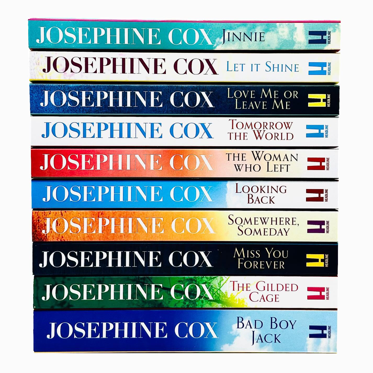 Josephine Cox Collection 10 Books Set (Jinnie, Let It Shine, Love Me or Leave Me, Tomorrow the World, Woman Who Left, Looking Back, Somewhere Someday, Miss You Forever, Gilded Cage, Bad Boy Jack)