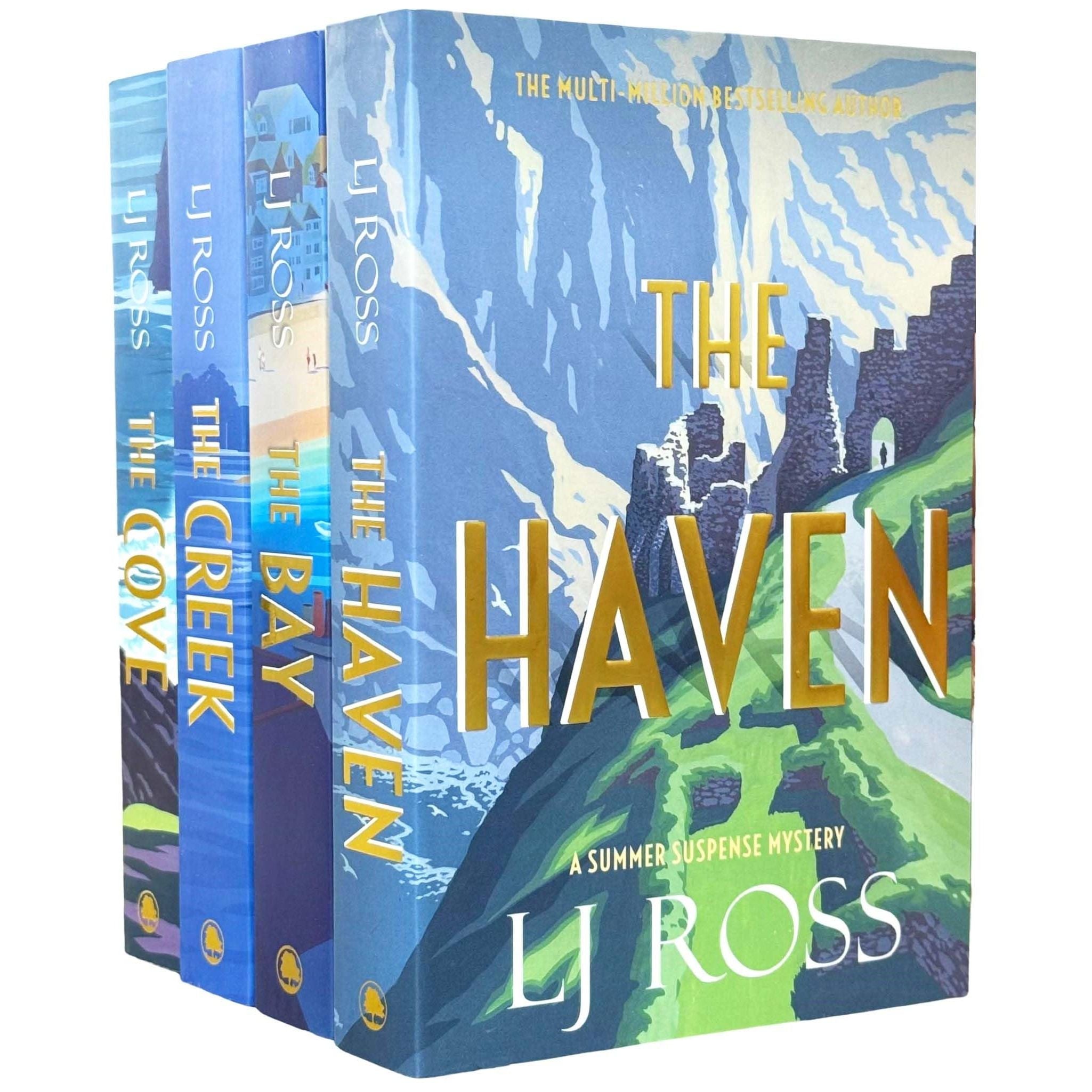 The Summer Suspense Mysteries Series by LJ Ross 4 Books Collection Set (The Cove, The Creek, The Bay and The Haven)