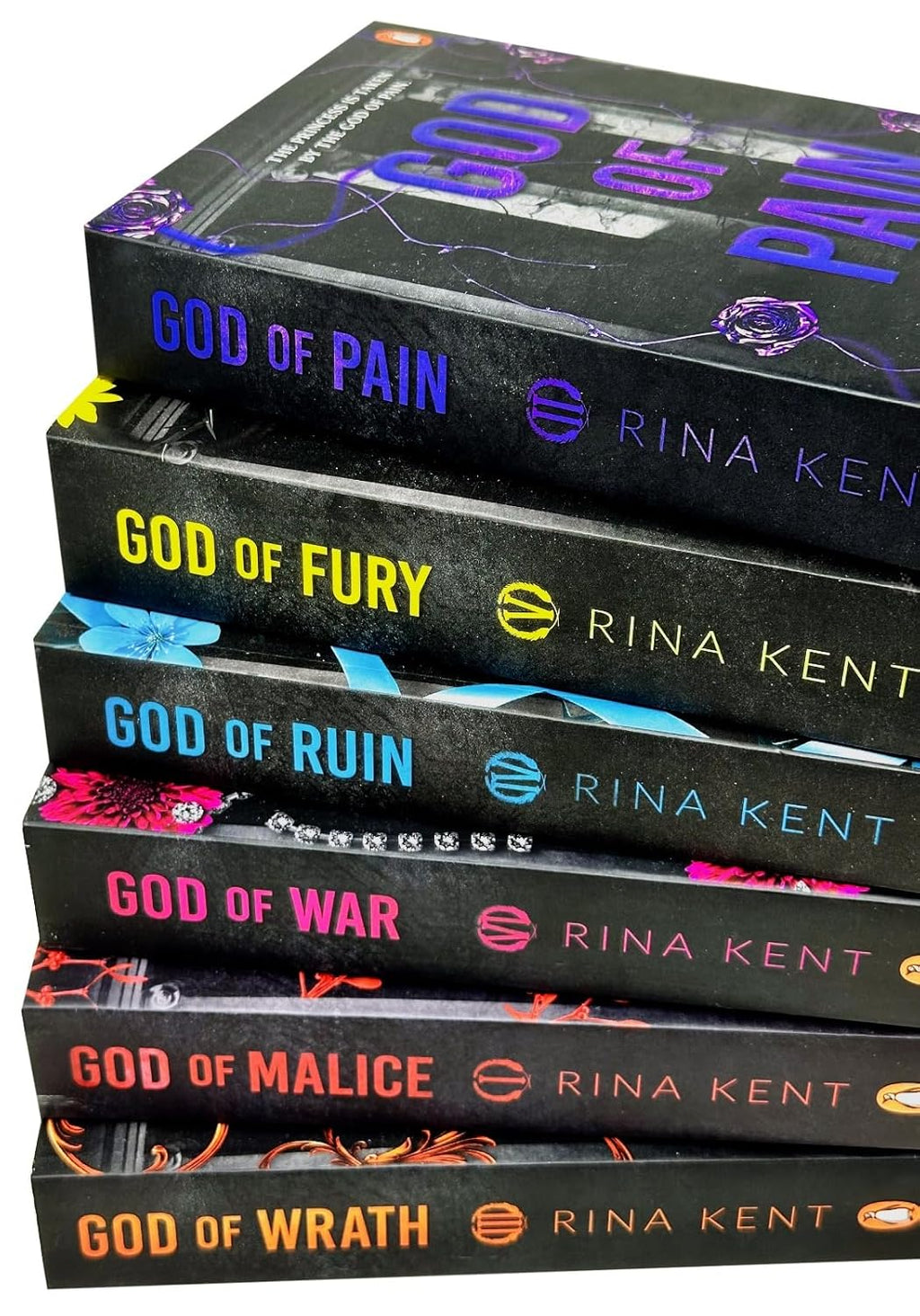 Legacy of Gods Series 6 Books Collection Set By Rina Kent (God of Pain, God of Fury, God of Ruin, God of War, God of Malice and God of Wrath)