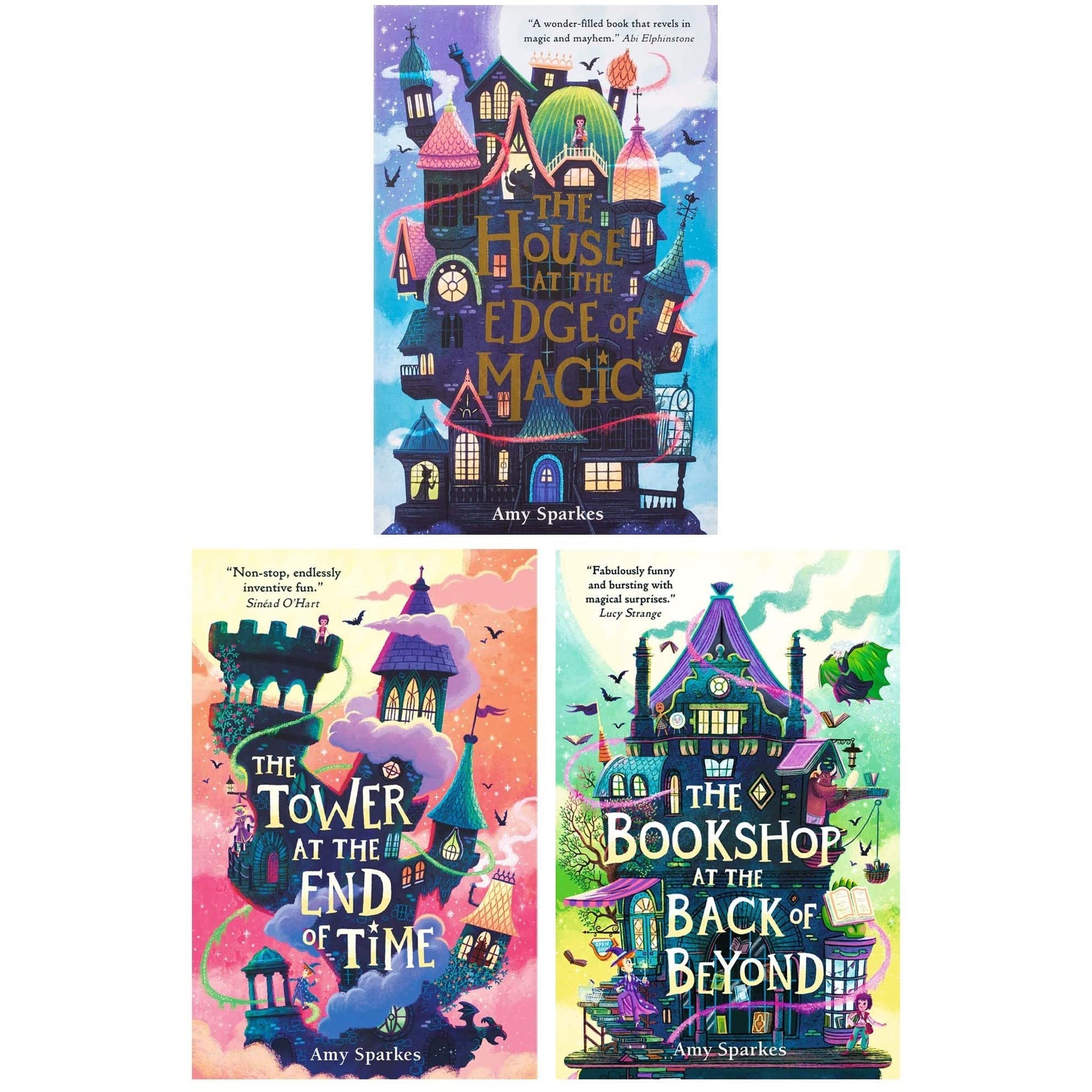 The House at the Edge of Magic Series 3 Books Collection Set (The House at the Edge of Magic, The Tower at the End of Time & The Bookshop at the Back of Beyond)