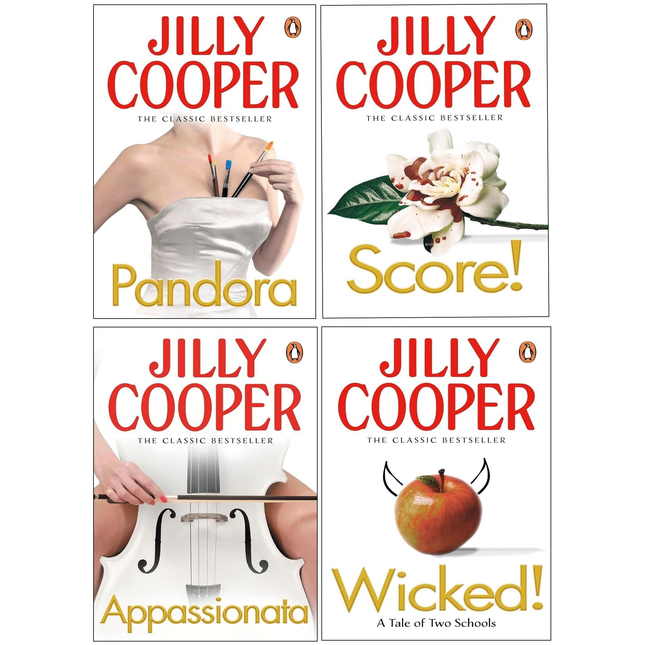 Rutshire Chronicles Series Book 5-8 By Jilly Cooper 4 Books Collection Set (Appassionata, Pandora, Wicked & Score)
