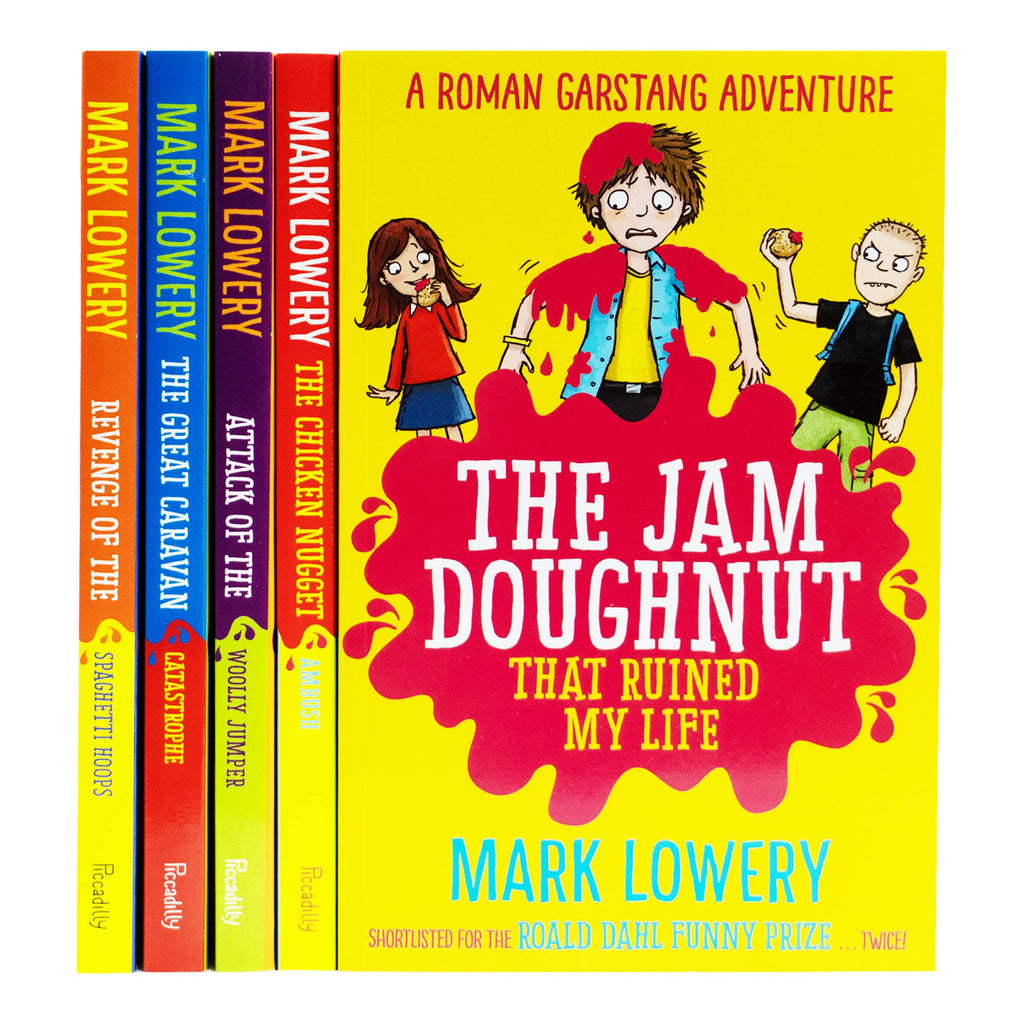 Roman Garstang Disasters Series By Mark Lowery 5 Books Collection Set (The Jam Doughnut That Ruined My Life)