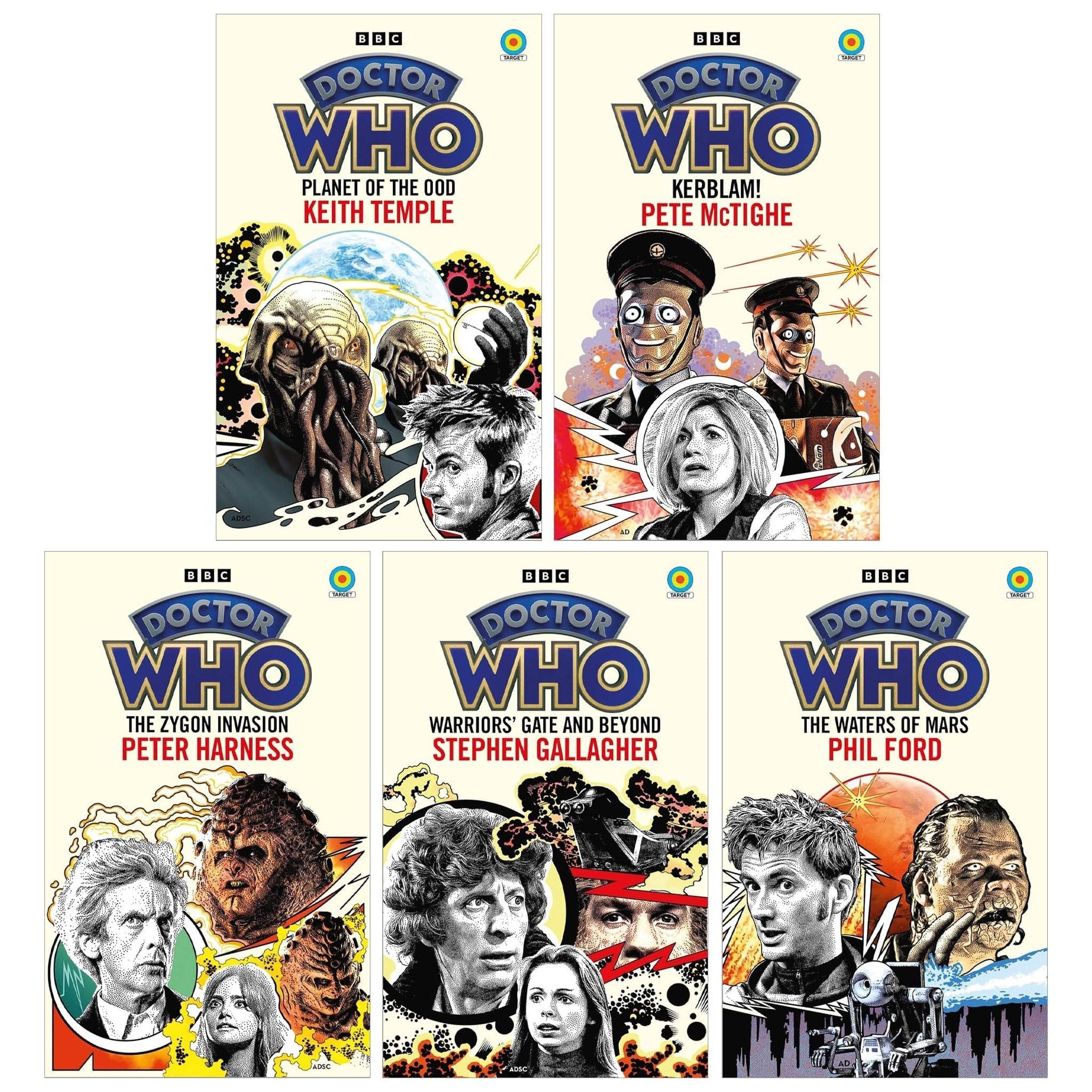 Doctor Who: Target Collection 5 Books Set (Doctor Who: Planet of the Ood, Kerblam!, The Zygon Invasion, The Waters of Mars and Warriors' Gate and Beyond)