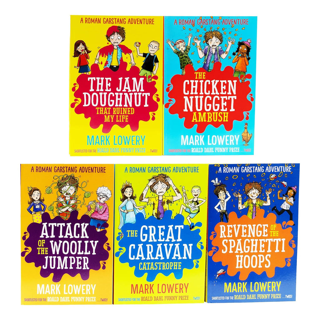 Roman Garstang Disasters Series By Mark Lowery 5 Books Collection Set (The Jam Doughnut That Ruined My Life)
