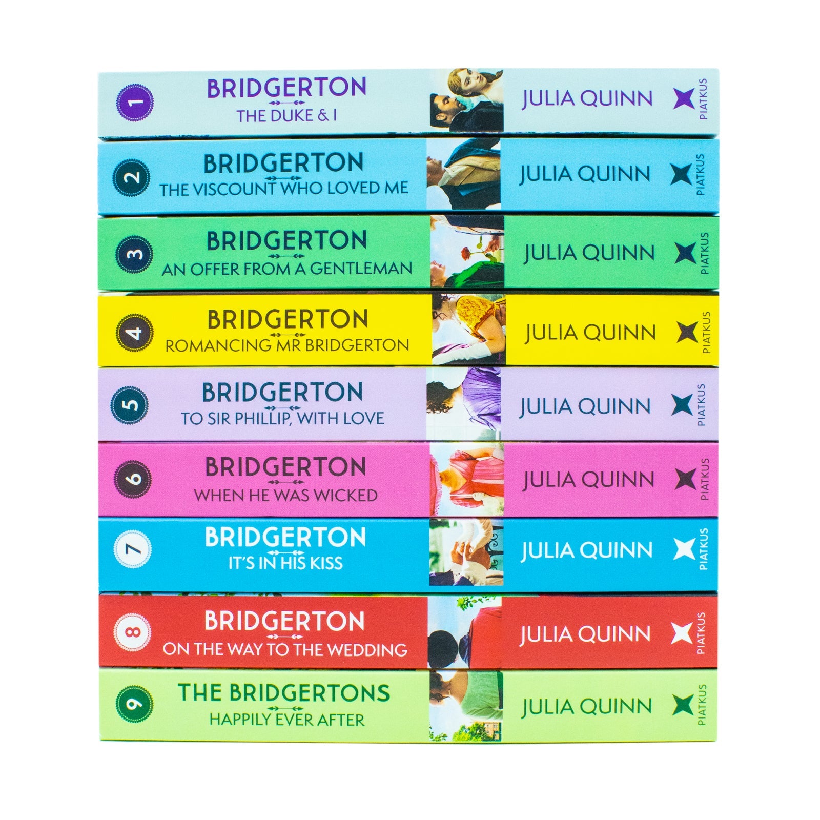 Bridgerton Family Book Series Complete Books 1 - 9 Collection Set by Julia Quinn NETFLIX
