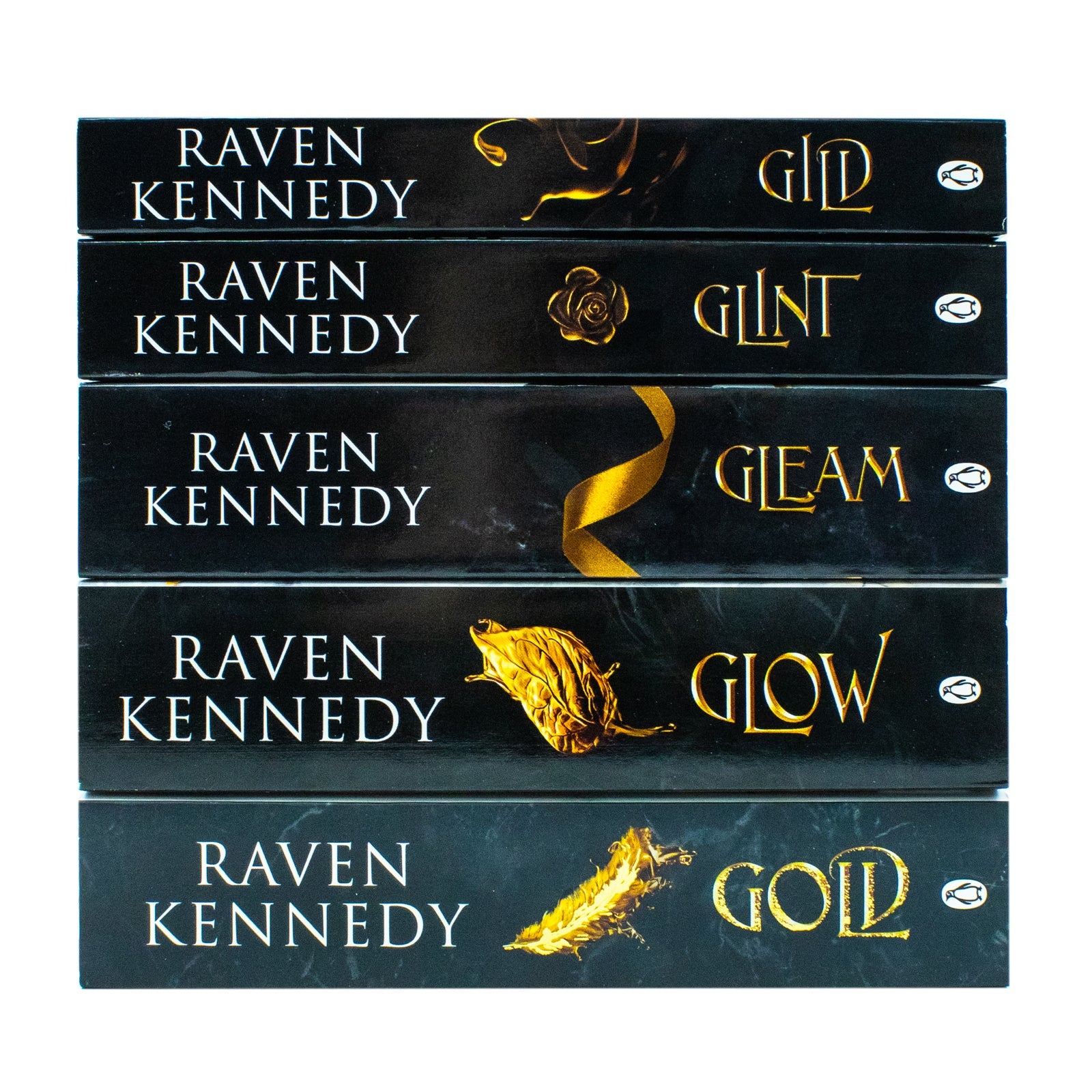 The Plated Prisoner Series 5 Book Collection by Raven Kennedy Gild, Glint, Gleam, Glow & Gold – Dark Fantasy Romance Romantasy Series