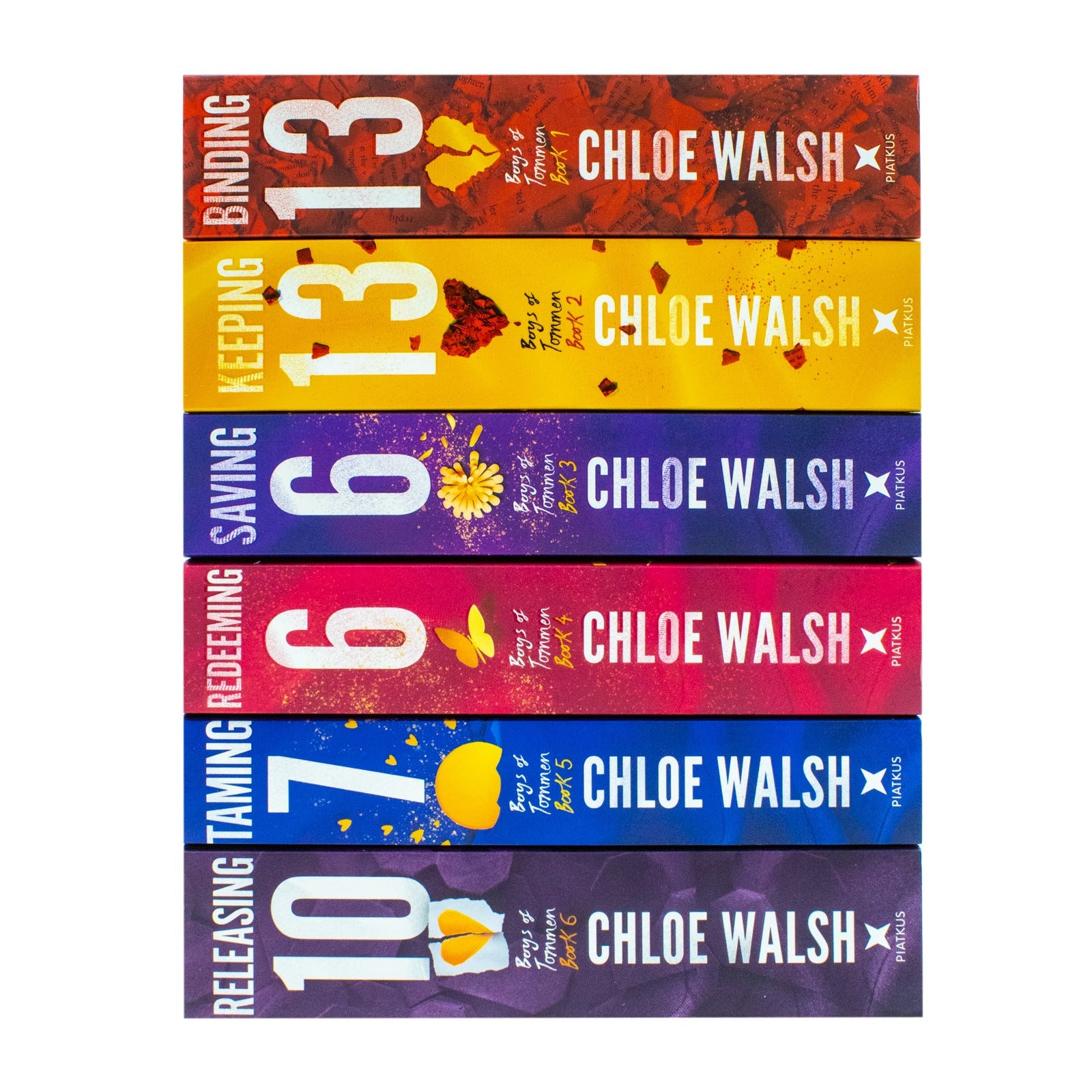 Boys of Tommen Series 6 Books Collection Set By Chloe Walsh (Binding 13, Keeping 13, Saving 6, Redeeming 6, Taming 7 & Releasing 10)