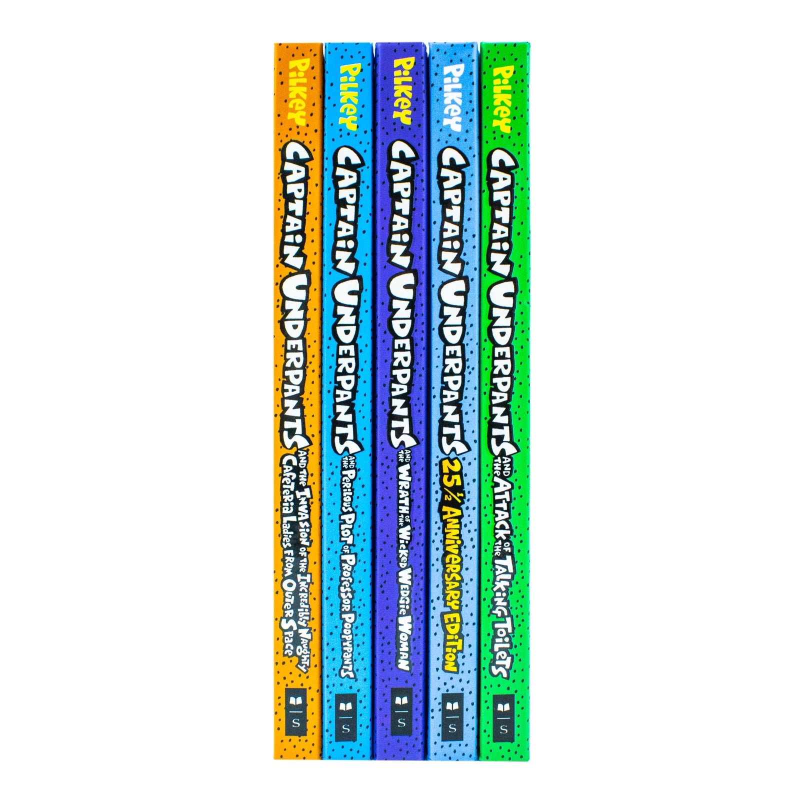 The Captain Underpants Colossal Color 5 Books Collection Set (25½ Anniversary Edition, Attack of the Talking Toilets)