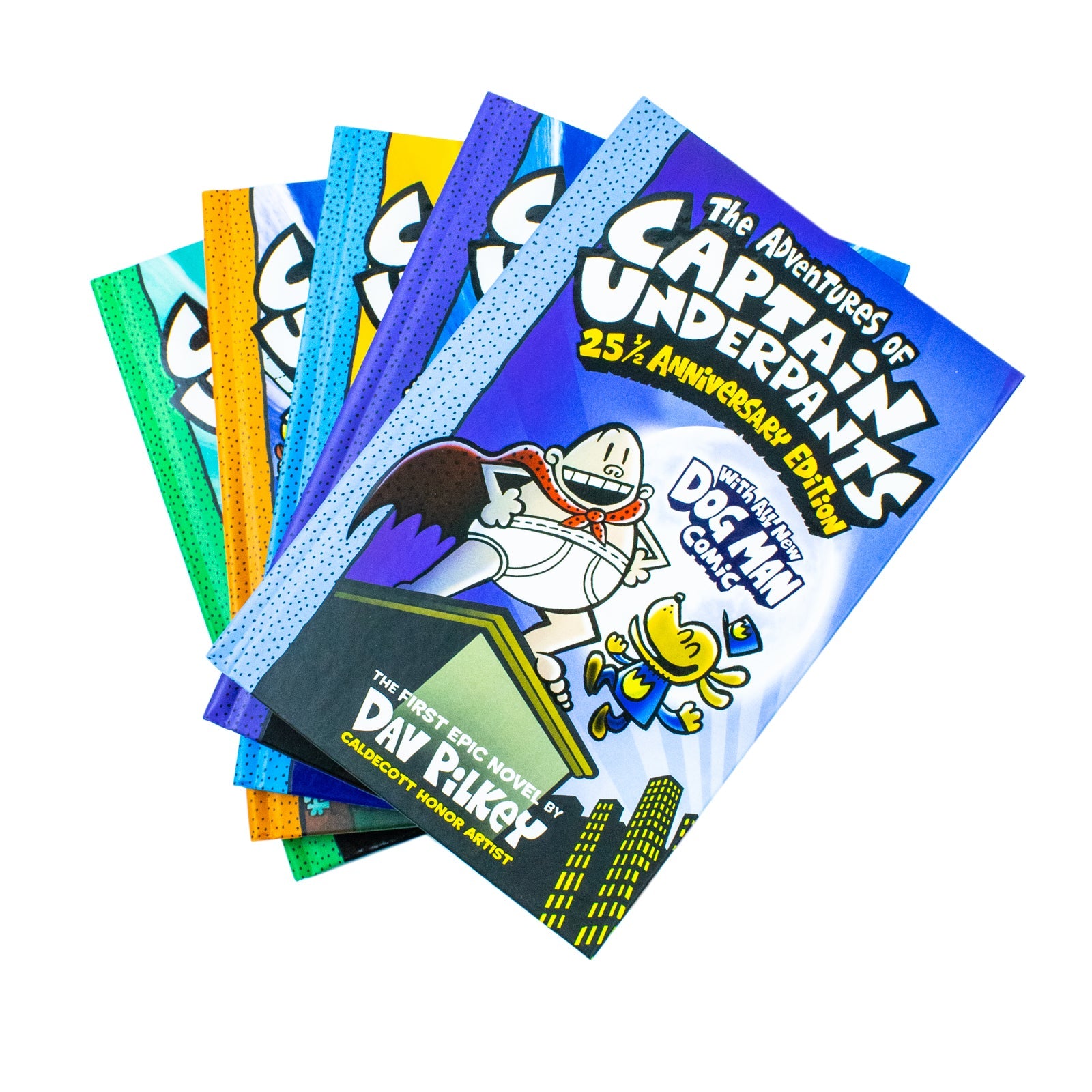 The Captain Underpants Colossal Color 5 Books Collection Set (25½ Anniversary Edition, Attack of the Talking Toilets)