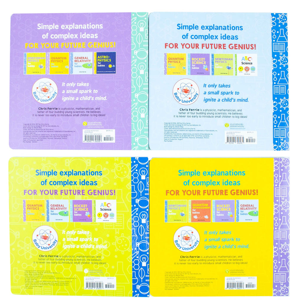 Baby University Four-Book Set (Quantum Physics, Rocket Science, General Relativity, Newtonian Physics)